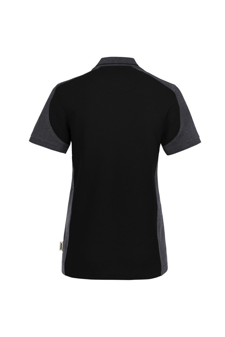 HAKRO Damen Poloshirt Contrast MIKRALINAR® ECO - Schwarz/karbongrau - 3