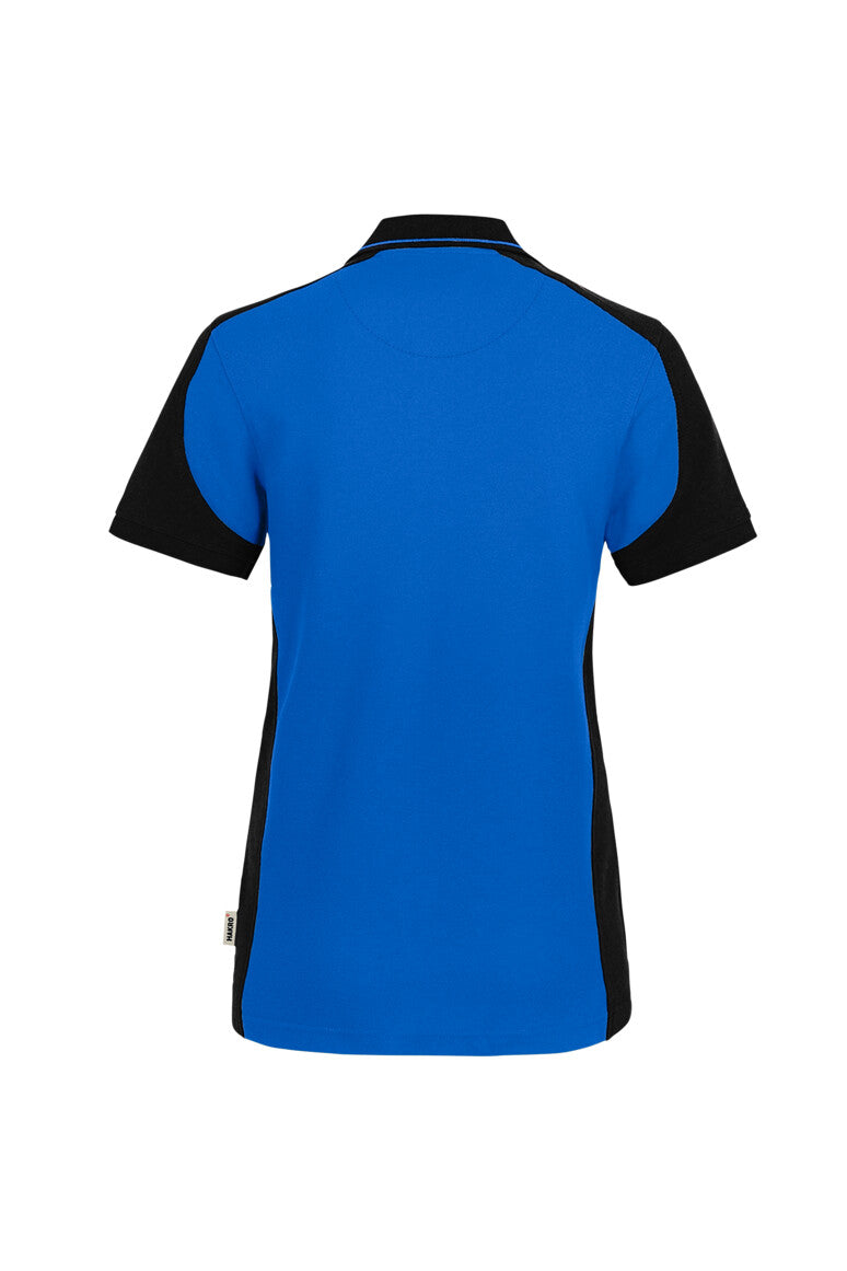 HAKRO Damen Poloshirt Contrast MIKRALINAR® ECO - Royalblau/schwarz - 3