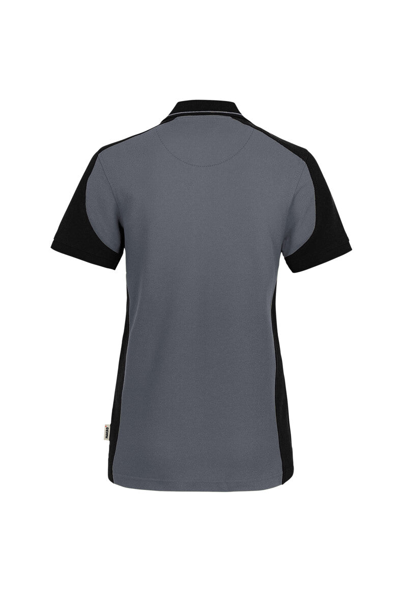 HAKRO Damen Poloshirt Contrast MIKRALINAR® ECO - Anthrazit/schwarz - 3