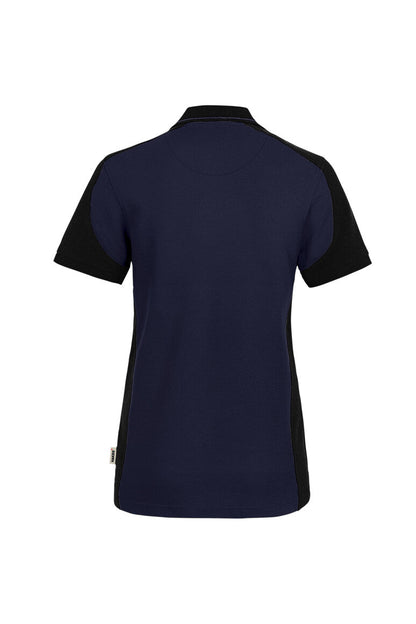 HAKRO Damen Poloshirt Contrast MIKRALINAR® ECO - Tinte/schwarz - 3