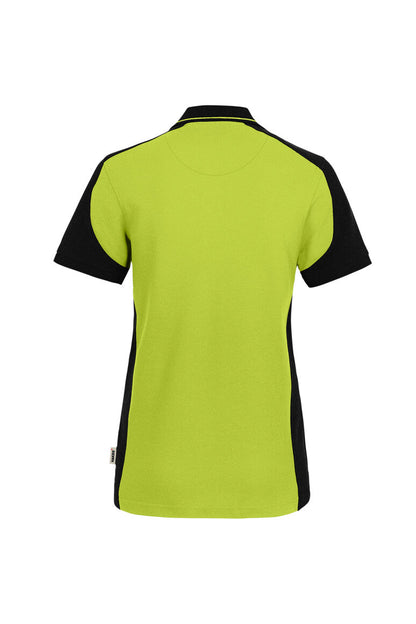 HAKRO Damen Poloshirt Contrast MIKRALINAR® ECO - Kiwi/schwarz - 3