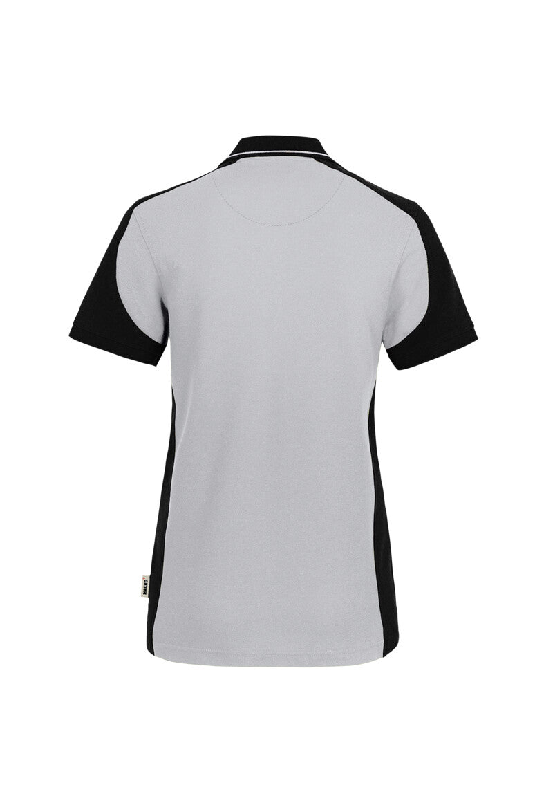 HAKRO Damen Poloshirt Contrast MIKRALINAR® ECO - Titan/schwarz - 3