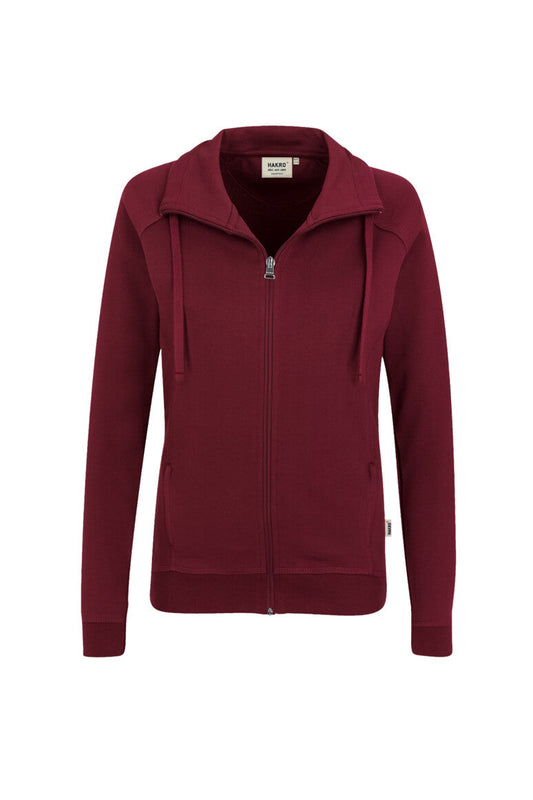 HAKRO Damen Sweatjacke Premium - Weinrot - 1