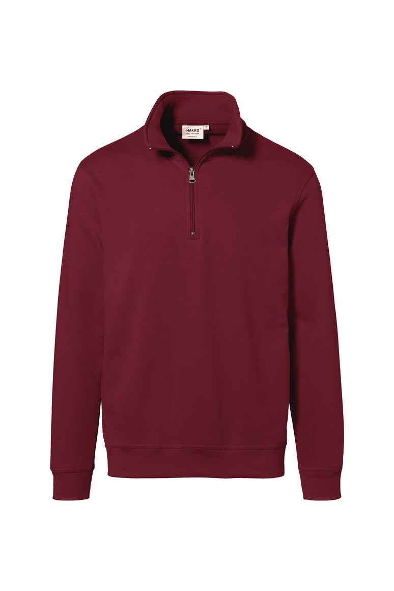 HAKRO Zip-Sweatshirt Premium - Weinrot - 1