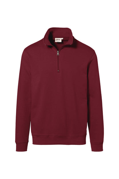 HAKRO Zip-Sweatshirt Premium - Weinrot - 1