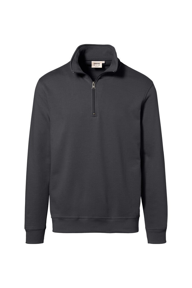 HAKRO Zip-Sweatshirt Premium - Karbongrau - 1