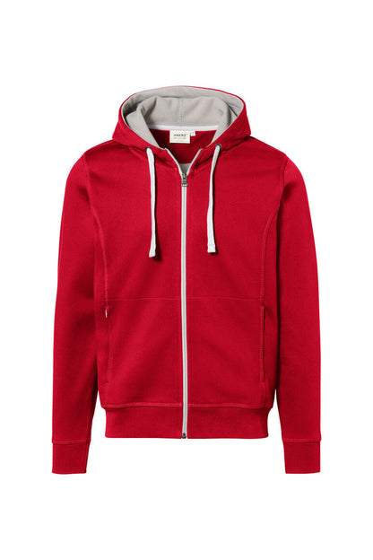 HAKRO Kapuzenjacke Bonded ECO - Rot/silber - 1