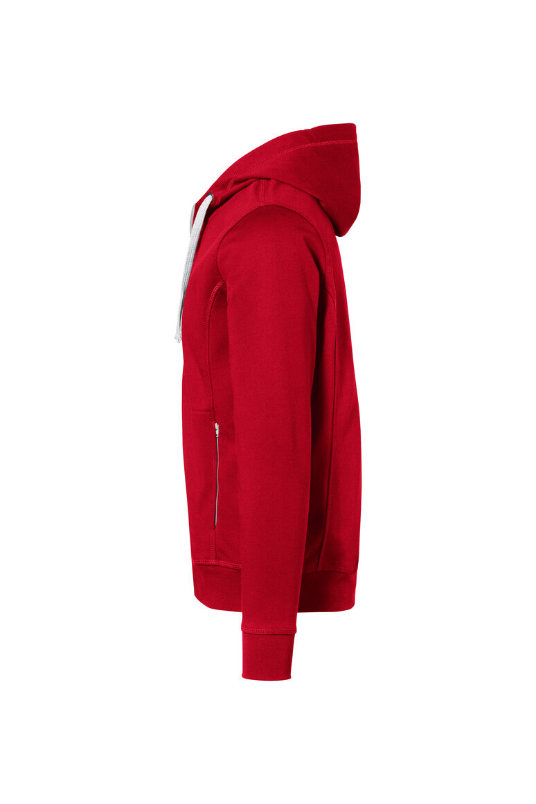 HAKRO Kapuzenjacke Bonded ECO - Rot/silber - 2