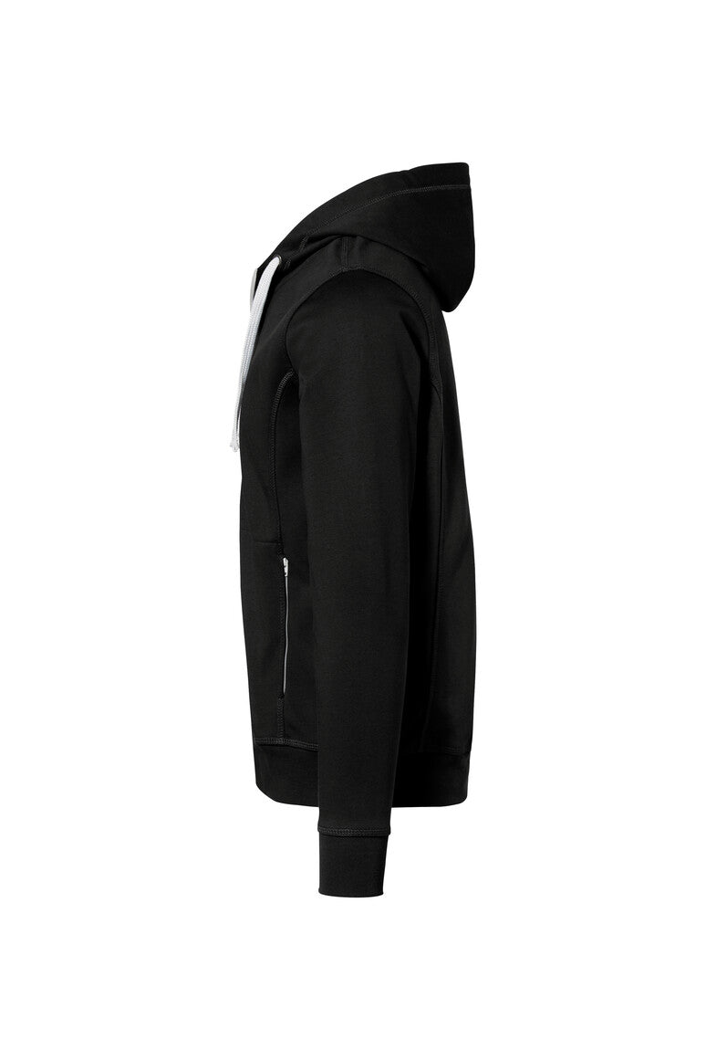 HAKRO Kapuzenjacke Bonded ECO - Schwarz/silber - 2