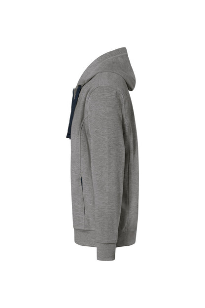HAKRO Kapuzenjacke Bonded ECO - Grau meliert/tinte - 2
