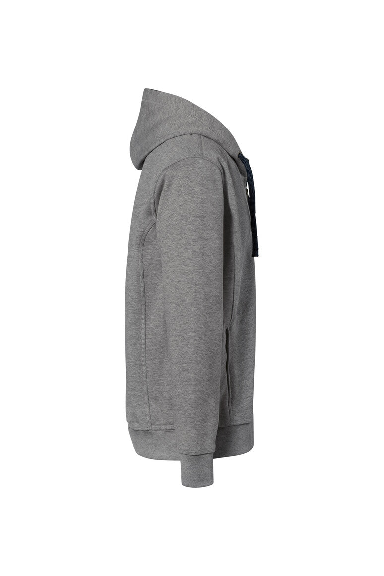 HAKRO Kapuzenjacke Bonded ECO - Grau meliert/tinte - 4
