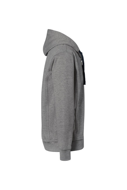 HAKRO Kapuzenjacke Bonded ECO - Grau meliert/tinte - 4