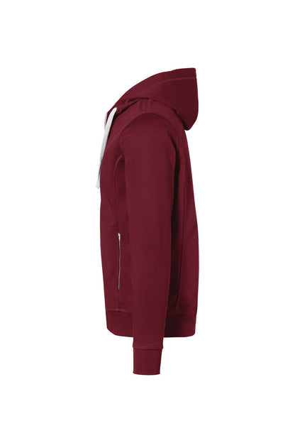 HAKRO Kapuzenjacke Bonded ECO - Weinrot/silber - 2