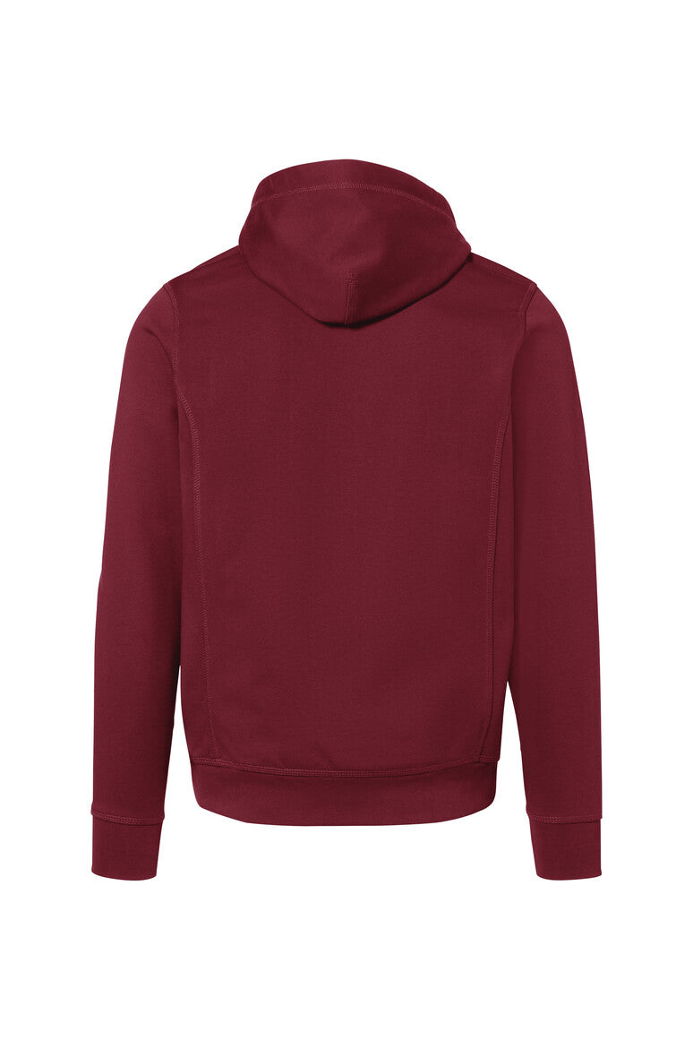 HAKRO Kapuzenjacke Bonded ECO - Weinrot/silber - 3