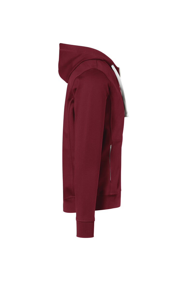 HAKRO Kapuzenjacke Bonded ECO - Weinrot/silber - 4
