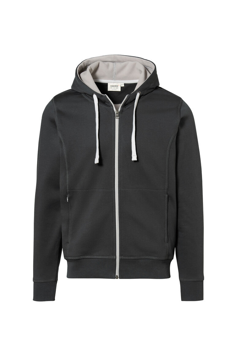 HAKRO Kapuzenjacke Bonded ECO - Anthrazit/silber - 1