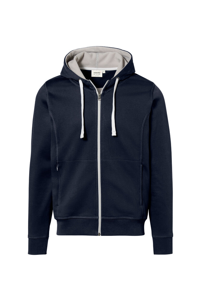 HAKRO Kapuzenjacke Bonded ECO - Tinte/silber - 1
