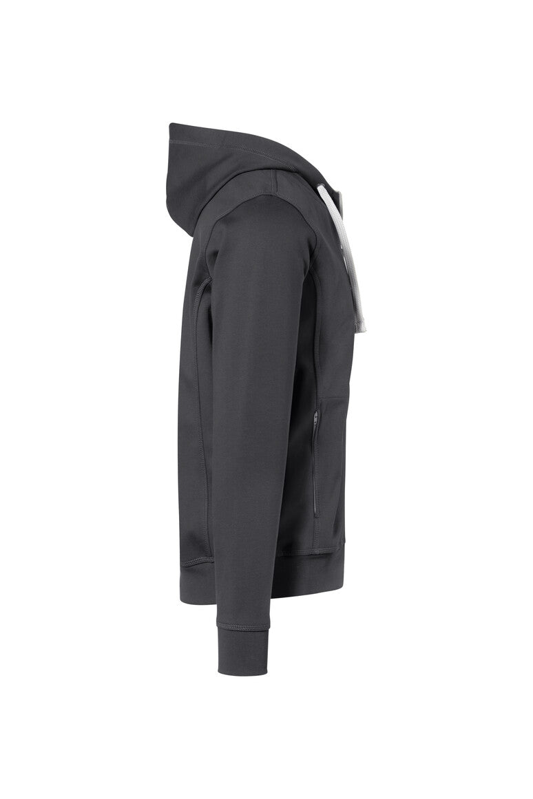 HAKRO Kapuzenjacke Bonded ECO - Karbongrau/silber - 4