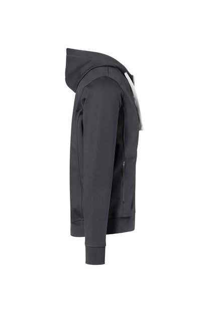 HAKRO Kapuzenjacke Bonded ECO - Karbongrau/silber - 4