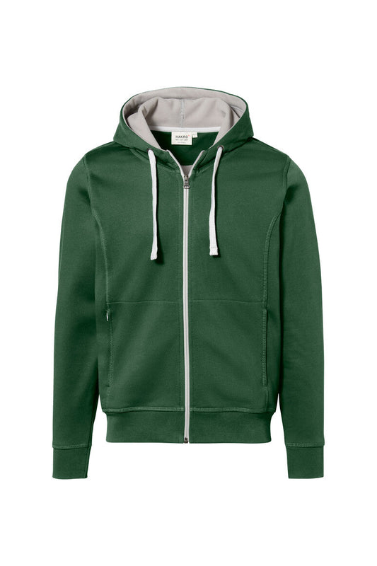 HAKRO Kapuzenjacke Bonded ECO - Tanne/silber - 1