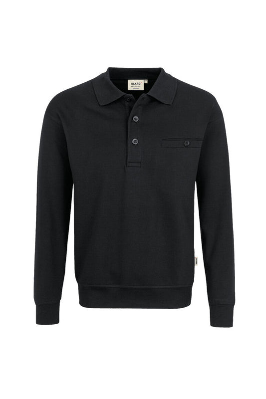 HAKRO Pocket-Sweatshirt Premium - Schwarz - 1