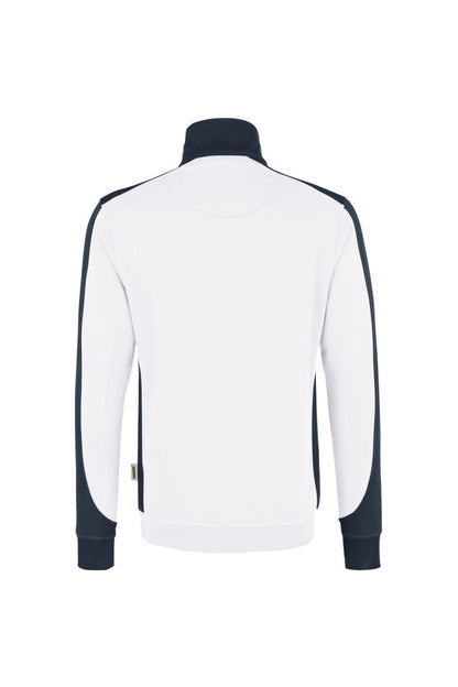 HAKRO Zip-Sweatshirt Contrast MIKRALINAR® - Weiß/anthrazit - 3
