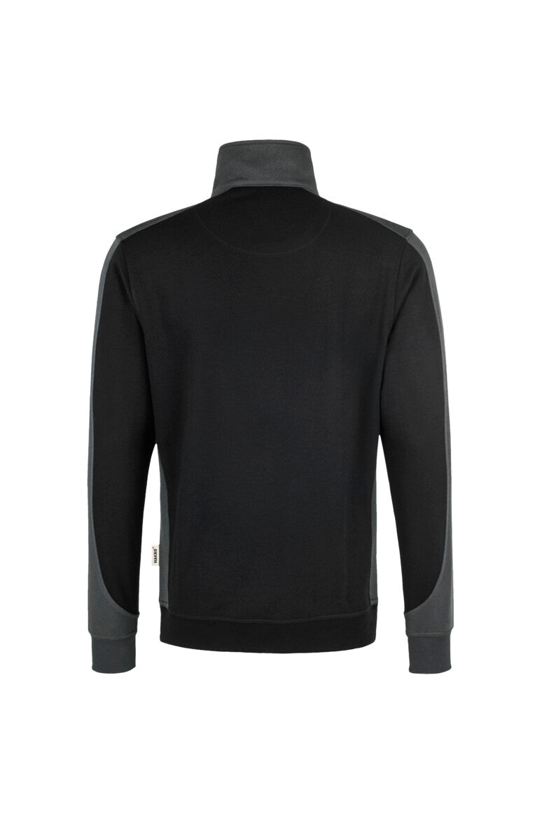 HAKRO Zip-Sweatshirt Contrast MIKRALINAR® - Schwarz/anthrazit - 3