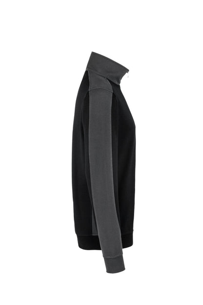HAKRO Zip-Sweatshirt Contrast MIKRALINAR® - Schwarz/anthrazit - 4