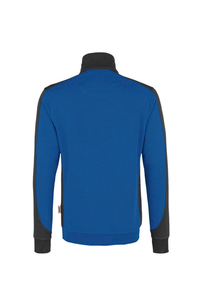 HAKRO Zip-Sweatshirt Contrast MIKRALINAR® - Royalblau/anthrazit - 3