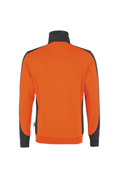 HAKRO Zip-Sweatshirt Contrast MIKRALINAR® - Orange/anthrazit - 3