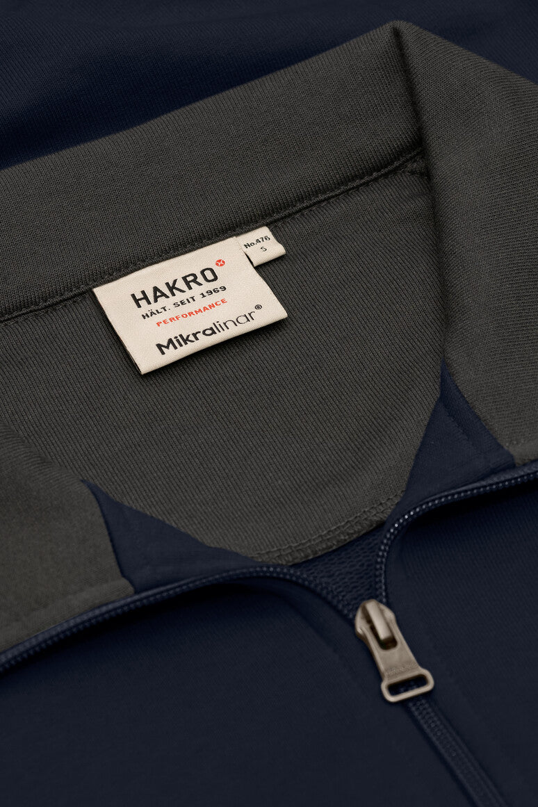 HAKRO Zip-Sweatshirt Contrast MIKRALINAR® - Tinte/anthrazit - 5