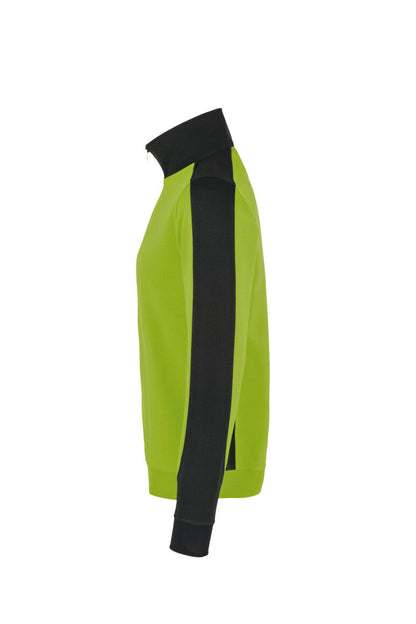HAKRO Zip-Sweatshirt Contrast MIKRALINAR® - Kiwi/anthrazit - 2