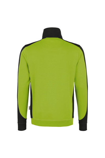 HAKRO Zip-Sweatshirt Contrast MIKRALINAR® - Kiwi/anthrazit - 3