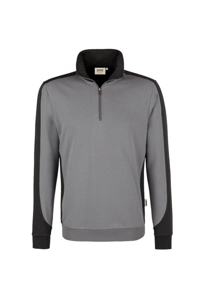 HAKRO Zip-Sweatshirt Contrast MIKRALINAR® - Titan/anthrazit - 1