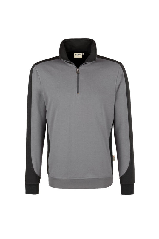 HAKRO Zip-Sweatshirt Contrast MIKRALINAR® - Titan/anthrazit - 1