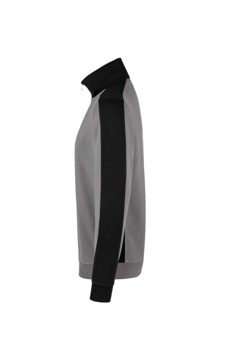 HAKRO Zip-Sweatshirt Contrast MIKRALINAR® - Titan/anthrazit - 2