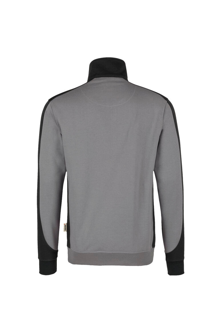 HAKRO Zip-Sweatshirt Contrast MIKRALINAR® - Titan/anthrazit - 3