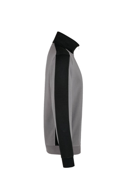 HAKRO Zip-Sweatshirt Contrast MIKRALINAR® - Titan/anthrazit - 4