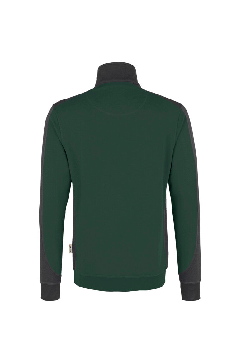 HAKRO Zip-Sweatshirt Contrast MIKRALINAR® - Tanne/anthrazit - 3