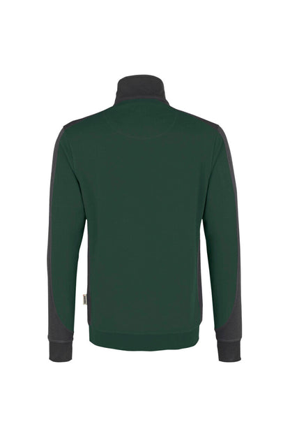 HAKRO Zip-Sweatshirt Contrast MIKRALINAR® - Tanne/anthrazit - 3