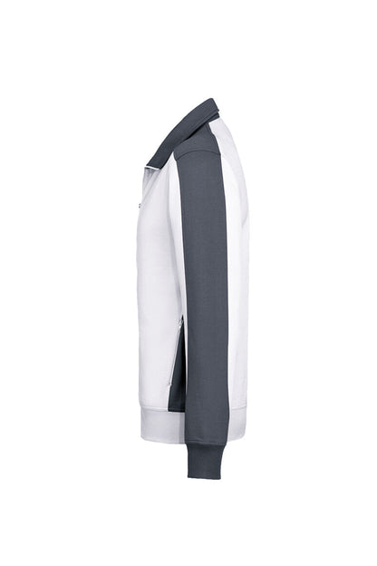 HAKRO Sweatjacke Contrast MIKRALINAR® - Weiß/anthrazit - 2