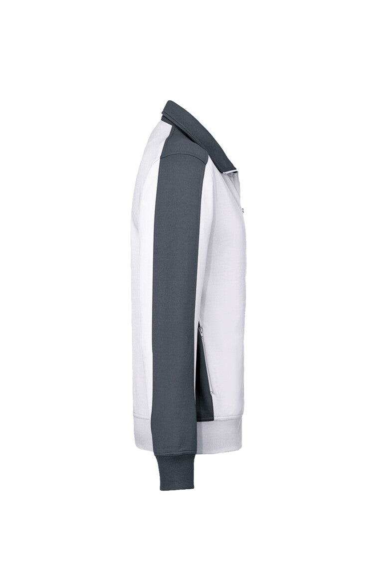 HAKRO Sweatjacke Contrast MIKRALINAR® - Weiß/anthrazit - 4