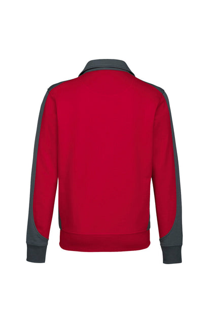 HAKRO Sweatjacke Contrast MIKRALINAR® - Rot/anthrazit - 3