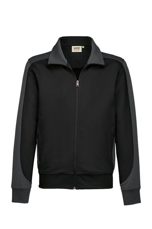 HAKRO Sweatjacke Contrast MIKRALINAR® - Schwarz/anthrazit - 1