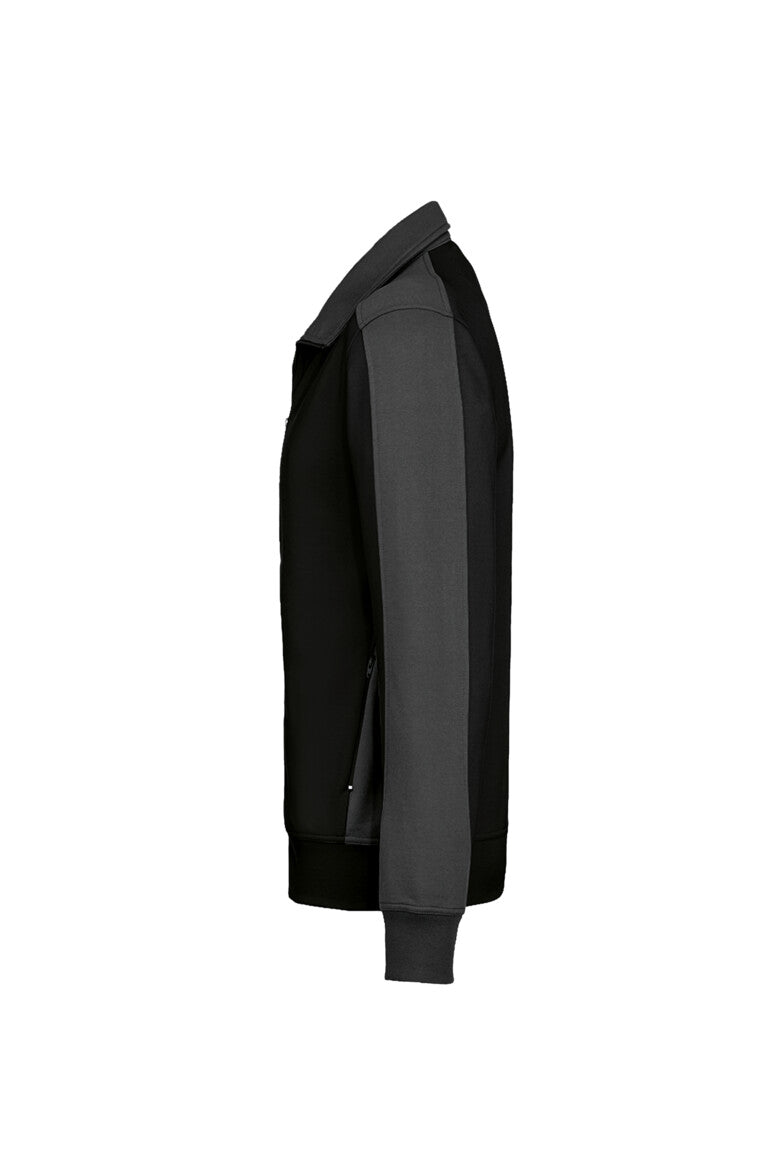 HAKRO Sweatjacke Contrast MIKRALINAR® - Schwarz/anthrazit - 2