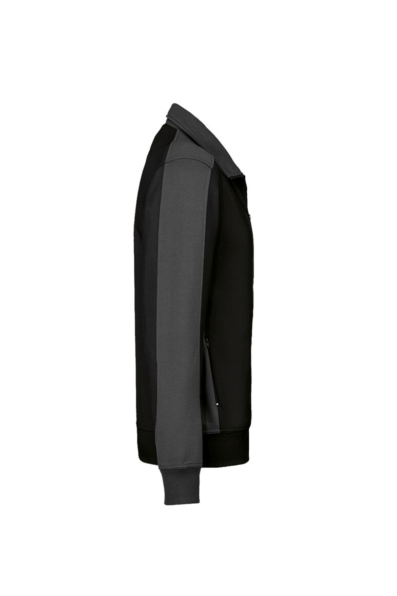 HAKRO Sweatjacke Contrast MIKRALINAR® - Schwarz/anthrazit - 4