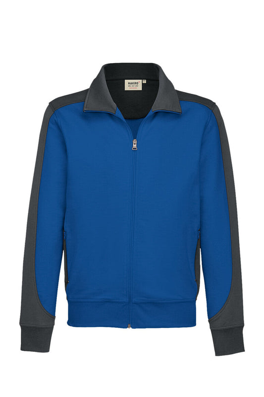 HAKRO Sweatjacke Contrast MIKRALINAR® - Royalblau/anthrazit - 1