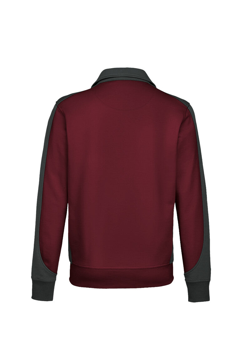 HAKRO Sweatjacke Contrast MIKRALINAR® - Weinrot/anthrazit - 3
