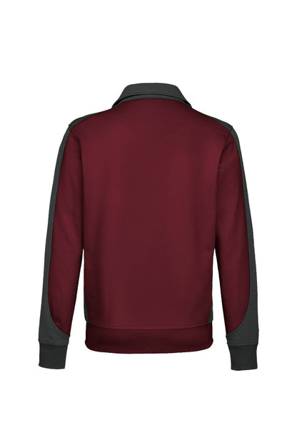 HAKRO Sweatjacke Contrast MIKRALINAR® - Weinrot/anthrazit - 3