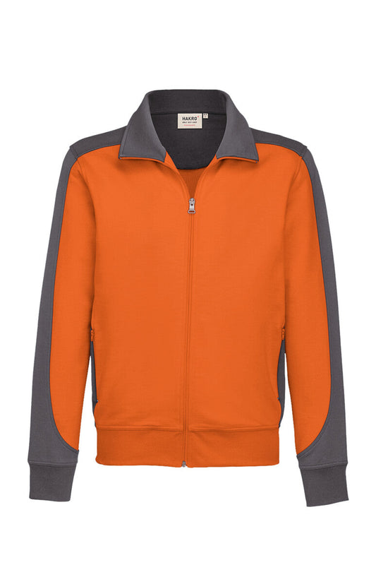 HAKRO Sweatjacke Contrast MIKRALINAR® - Orange/anthrazit - 1